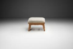 Krogen s M bler Krogen s M bler Stool with Sheepskin Seat Norway Mid 20th Century - 4242443