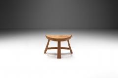 Krogen s M bler Krogen s M bler Three Legged Sculpted Pine Stool Norway 1960s - 3458210