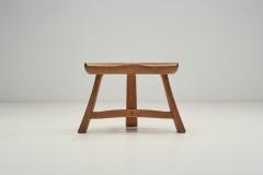 Krogen s M bler Krogen s M bler Three Legged Sculpted Pine Stools Norway 1960s - 3429688