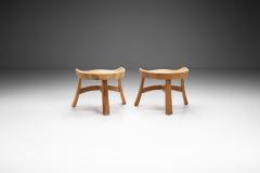 Krogen s M bler Scandinavian Pine Stools in the manner of Krogen s M bler Scandinavia ca 1960s - 3312207