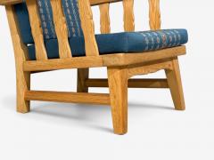 Krogenes M bler Lounge Chairs Pine Blue Fabric Norway 1970s - 4753892