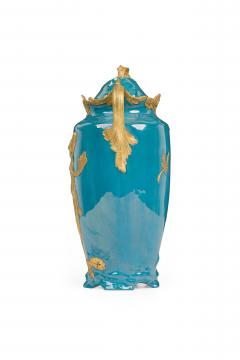 Kronach Art Nouveau Blue and Gold Urn - 4195634