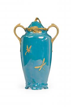 Kronach Art Nouveau Blue and Gold Urn - 4195635