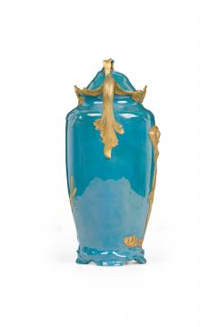 Kronach Art Nouveau Blue and Gold Urn - 4195636