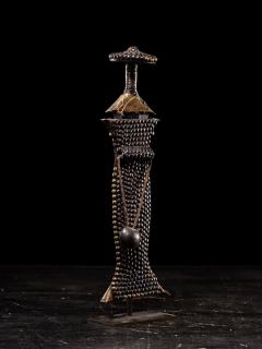 Kundu Knive brass wrapped and tacked Hilt wooden brass decorated Sheath DRC - 4267531