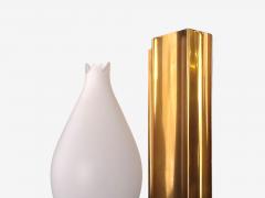 Kurant Norwegian Modern Wall Lights Brass Opaline Glass Norway 1960s - 4804327