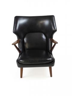 Kurt Olsen Kurt Olsen Danish Rosewood Black Leather Bear Chair - 882137