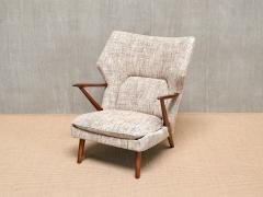 Kurt Olsen Kurt Olsen Model 221 Armchair in litis Tweed Fabric Slagelse M belfabrik 1955 - 4174102