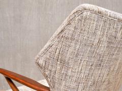 Kurt Olsen Kurt Olsen Model 221 Armchair in litis Tweed Fabric Slagelse M belfabrik 1955 - 4174105
