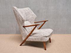 Kurt Olsen Kurt Olsen Model 221 Armchair in litis Tweed Fabric Slagelse M belfabrik 1955 - 4174107