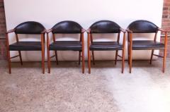 Kurt Olsen Set of Four Teak and Leather Armchairs by Kurt Olsen for Slagelse M belv rk - 1083551