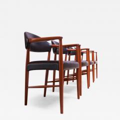 Kurt Olsen Set of Four Teak and Leather Armchairs by Kurt Olsen for Slagelse M belv rk - 1091091