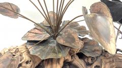 Kurt Salla Brutalist Metal Floral Driftwood Sculpture Kurt Salla - 4136031