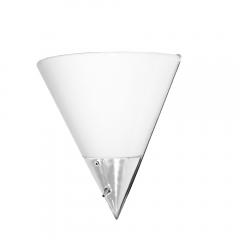 Kurt Versen Kurt Versen Pair of Minimalist Streamline Sconces Bent White Glass Aluminum - 185058