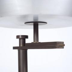 Kurt Versen Spun Aluminium and Patinated Brass Flip Top Floor Lamp USA 1940s - 392510