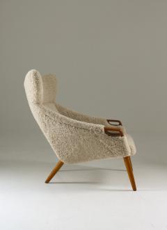 Kurt stervig Danish Lounge Chair in Sheepskin Model 55 by Kurt stervig - 1143492