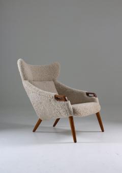 Kurt stervig Danish Lounge Chair in Sheepskin Model 55 by Kurt stervig - 1143494