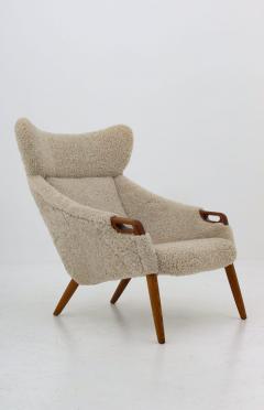 Kurt stervig Danish Lounge Chair in Sheepskin Model 55 by Kurt stervig - 1143498