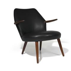 Kurt stervig Kurt Ostervig Kurt Ostervig Danish Lounge Chair in Black Leather - 3220212