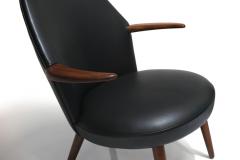 Kurt stervig Kurt Ostervig Kurt Ostervig Danish Lounge Chair in Black Leather - 3220220