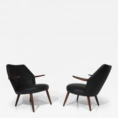 Kurt stervig Kurt Ostervig Kurt Ostervig Danish Lounge Chair in Black Leather - 3224550