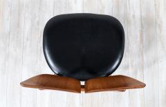 Kurt stervig Kurt Ostervig Kurt stervig Butterfly Walnut Leather Chair for Brande M belindustri - 3279796