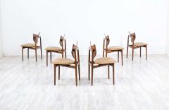 Kurt stervig Kurt Ostervig Kurt stervig Walnut Leather Dining Chairs for Brande M belindustri - 2241840