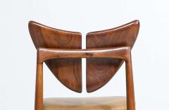 Kurt stervig Kurt Ostervig Kurt stervig Walnut Leather Dining Chairs for Brande M belindustri - 2241847
