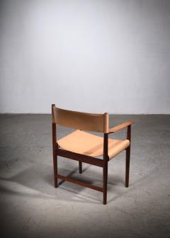 Kurt stervig Kurt Ostervig Kurt stervig Wood and Leather Armchair for Sibast Denmark - 2745459