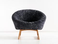 Kurt stervig Kurt Ostervig Pair of Kurt stervig Sheepskin Lounge Chairs Rolschau M bler Denmark 1958 - 1801383