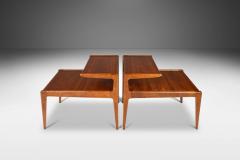 Kurt stervig Kurt Ostervig Set of Two 2 Danish Modern Two Tier Side Tables in Teak by Kurt stervig - 3113672