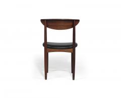 Kurt stervig Kurt Ostervig Six 6 Kurt Ostervig Mid Century Rosewood Dining Chairs in Black Leather - 3572409