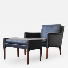 Kurt stervig Kurt stervig Leather Lounge Chair and Ottoman - 379329