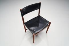 Kurt stervig Six Kurt stervig Dinner Chairs in Dark Wood and Leather Denmark 1960s - 1315850