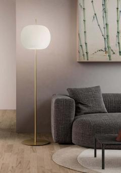 Kushi XL Opaline Glass and Brass Floor Lamp for KDLN - 2471232