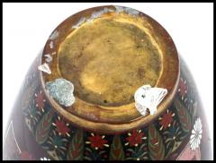 Kyoto Shibata Large Antique Japanese Cloisonne Enamel Vase Attributed to Kyoto Shibata - 3904253
