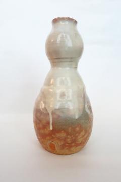 Kyusetsu Miwa X Hagi Ikebana Vase by Kyusetsu Miwa X Japanese Studio Pottery - 1079736