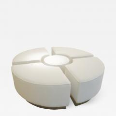 L A Studio Contemporary Koala White Wool Boucl Italian Ottoman Designed by L A Studio - 1627481