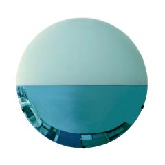 L A Studio Contemporary Modern Sculptural Lighted Blue Italian Mirror - 1887030