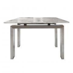L A Studio In the Style of Midcentury L A Studio Marble and Steel French Table - 1045537