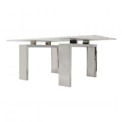 L A Studio In the Style of Midcentury L A Studio Marble and Steel French Table - 1045538