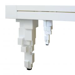 L A Studio L A Studio Contemporary Modern Brutalism Style White Pool Table - 1549989