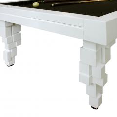 L A Studio L A Studio Contemporary Modern Brutalism Style White Pool Table - 1549990