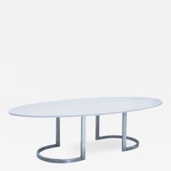 L A Studio L A Studio Contemporary Modern Marble and Steel Italian Center Table - 1470879