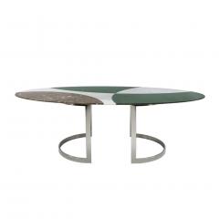 L A Studio L A Studio Contemporary Modern Marble and Steel Italian Dining Table - 1469483