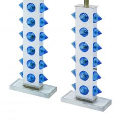 L A Studio Pair of Table Lamps With Colored Murano Glass - 1449109