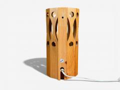 L O Nilsson Swedish Modern Table Lamp Pine Sweden 1930s - 4485516