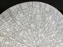 L Oeuf Atelier Large round coffee table attributed to LOeuf centre dEtudes France circa 1960 - 3381627