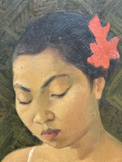 L a Lafugie Splendid Portrait of a Young Cambodian Girl by L a LAFUGIE 1890 1972  - 3399264