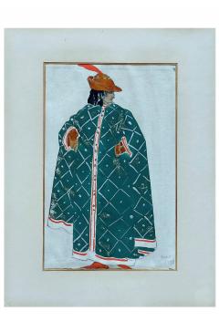 L on Bakst Superb and Rare Study of an Archer Ballet Costume by L on Bakst 1911 - 3280847